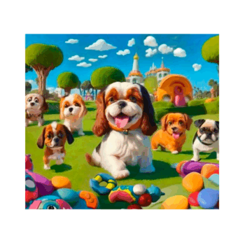 Rompecabezas Perros en el Parque