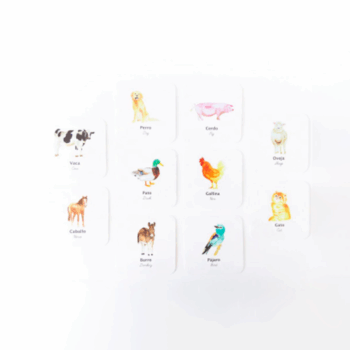 Flashcards Impermeables Animales de la Granja