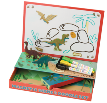 Magnetic scene & doodle set Dino